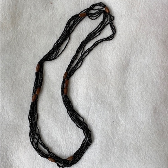 Necklace - Black Seed 4 Strand Necklace - Picture 1 of 6